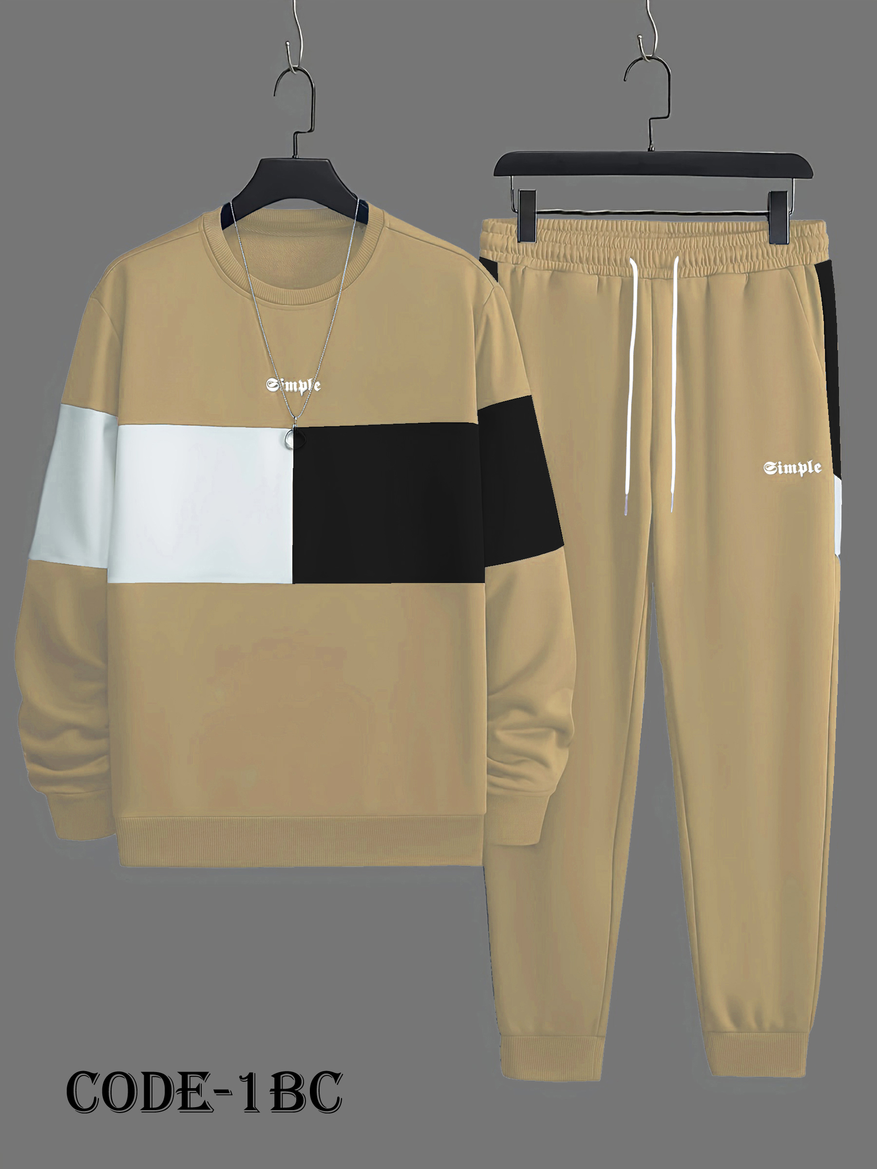 Men's Premium Sweatshirt & Sweatpants Joggers Set SS1-BC2